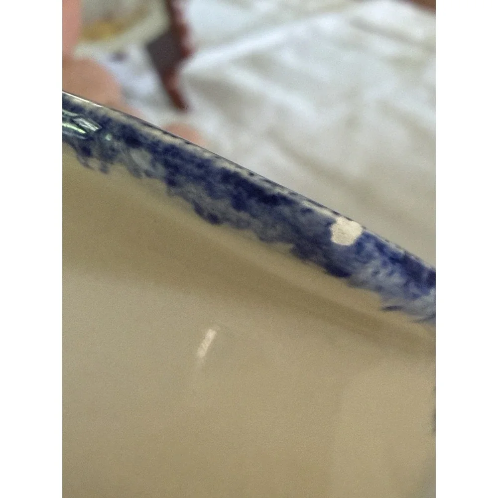 French Folk Art Breton Bowls And Cafe Any Lait Cup Handpainted And Signed Blue